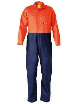 Bisley Workwear Hi Vis Drill Coverall BC6357 Metro Workwear.